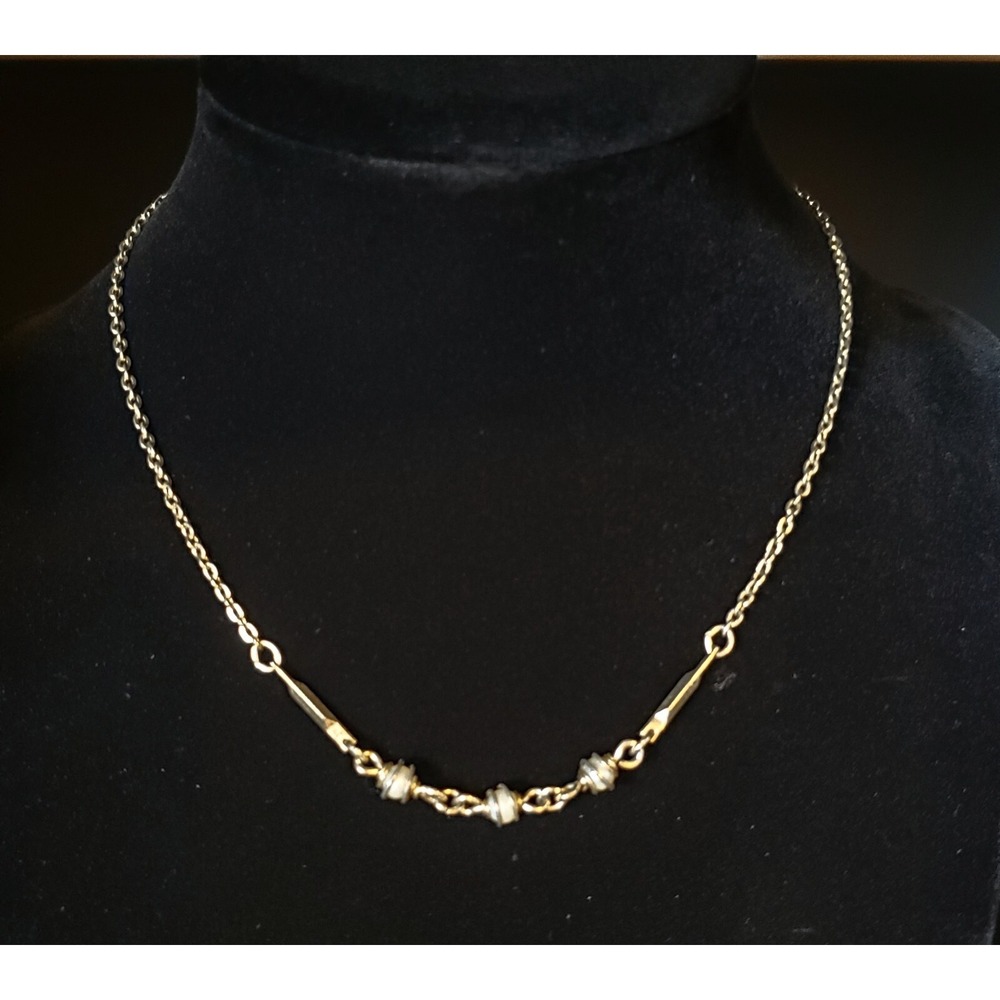 Choker Length‎  Vintage Avon Dainty Wire Wrapped Pearl Necklace. Gold-Tone 14"